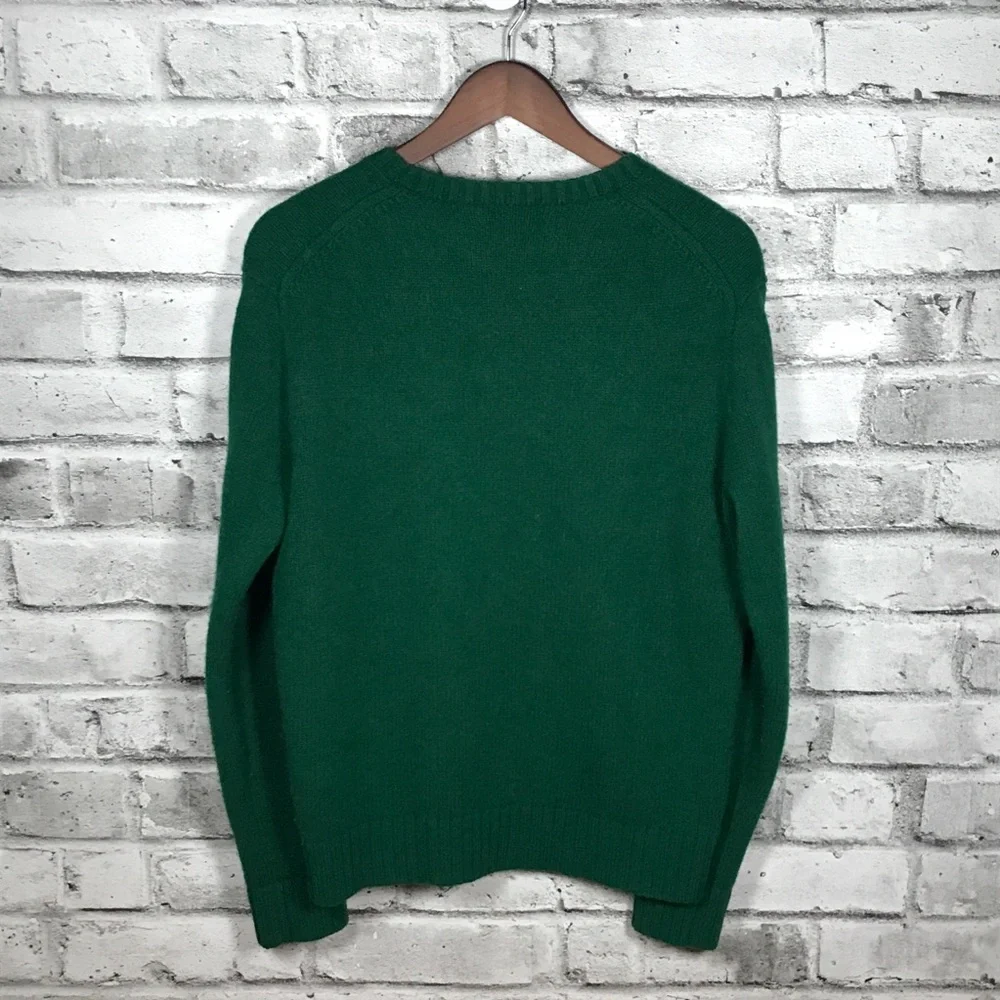 Polo by Ralph Lauren Green Military Bear Crewneck Sweater - Picture 2 of 3